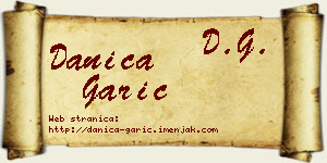 Danica Garić vizit kartica
